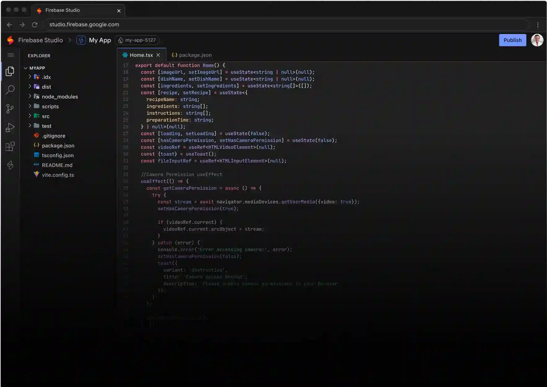 A website being coded.